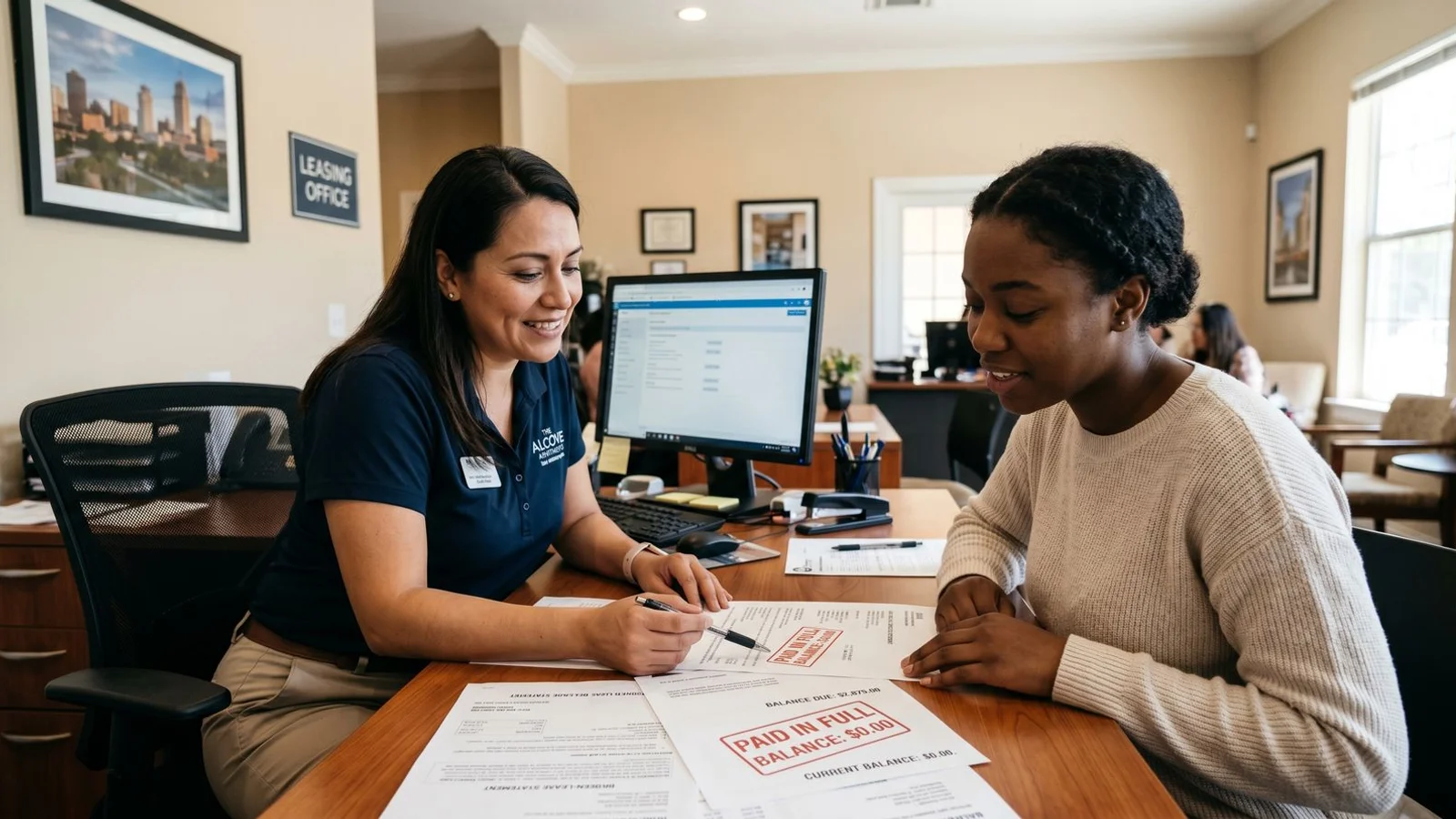 Side-by-side comparison of paid vs. unpaid broken lease impact
