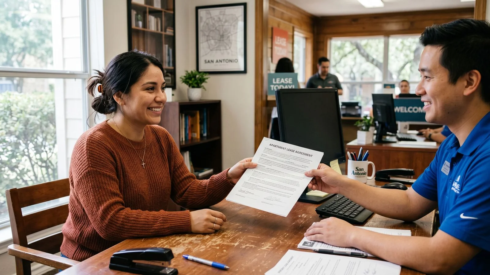 Texas renter with felony history receiving an approved apartment lease
